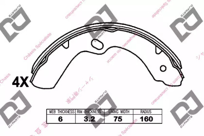 Комлект тормозных накладок DJ PARTS BS1122